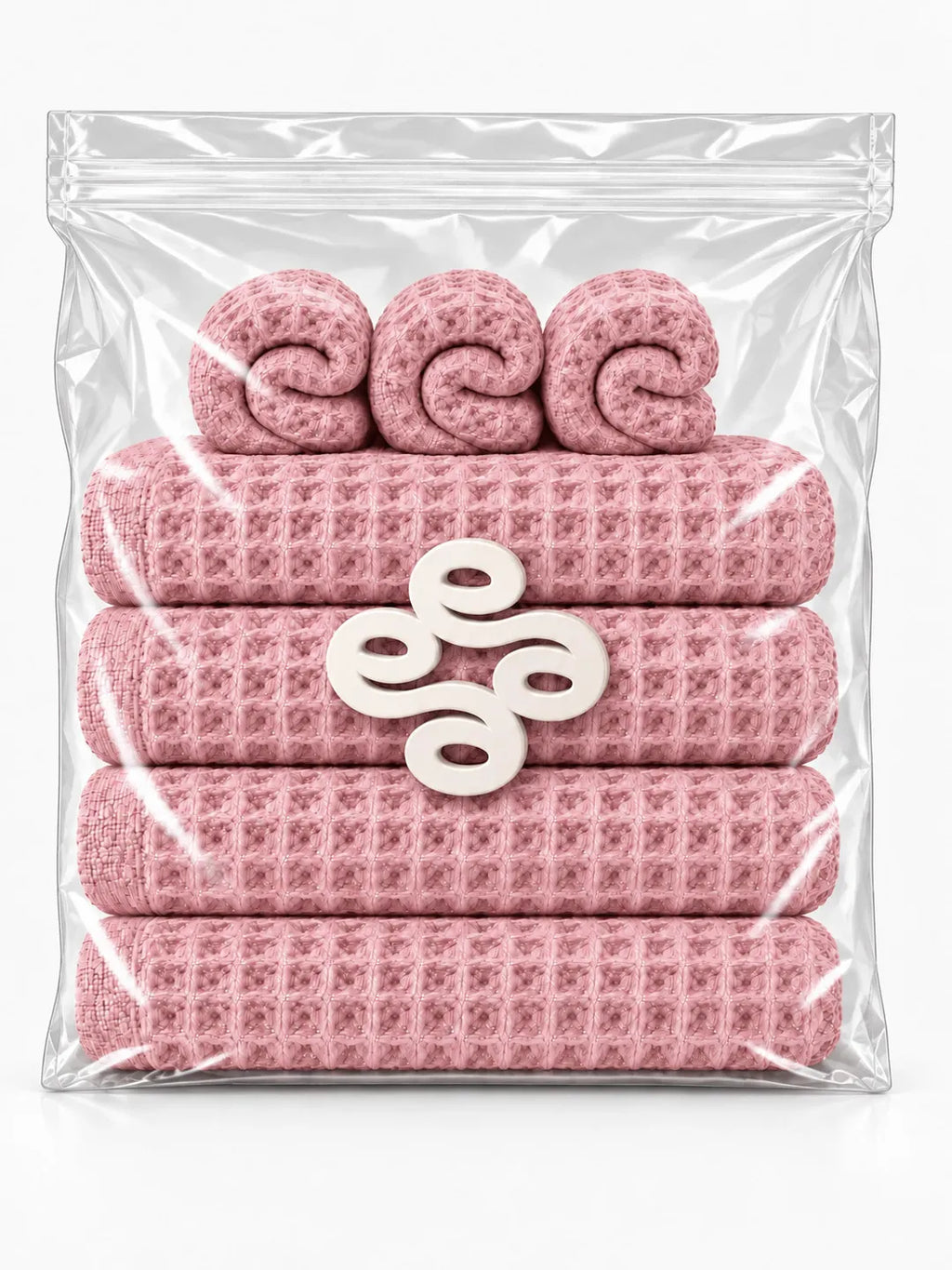 7pc Waffle Towel Set Soft Tones Avela™
