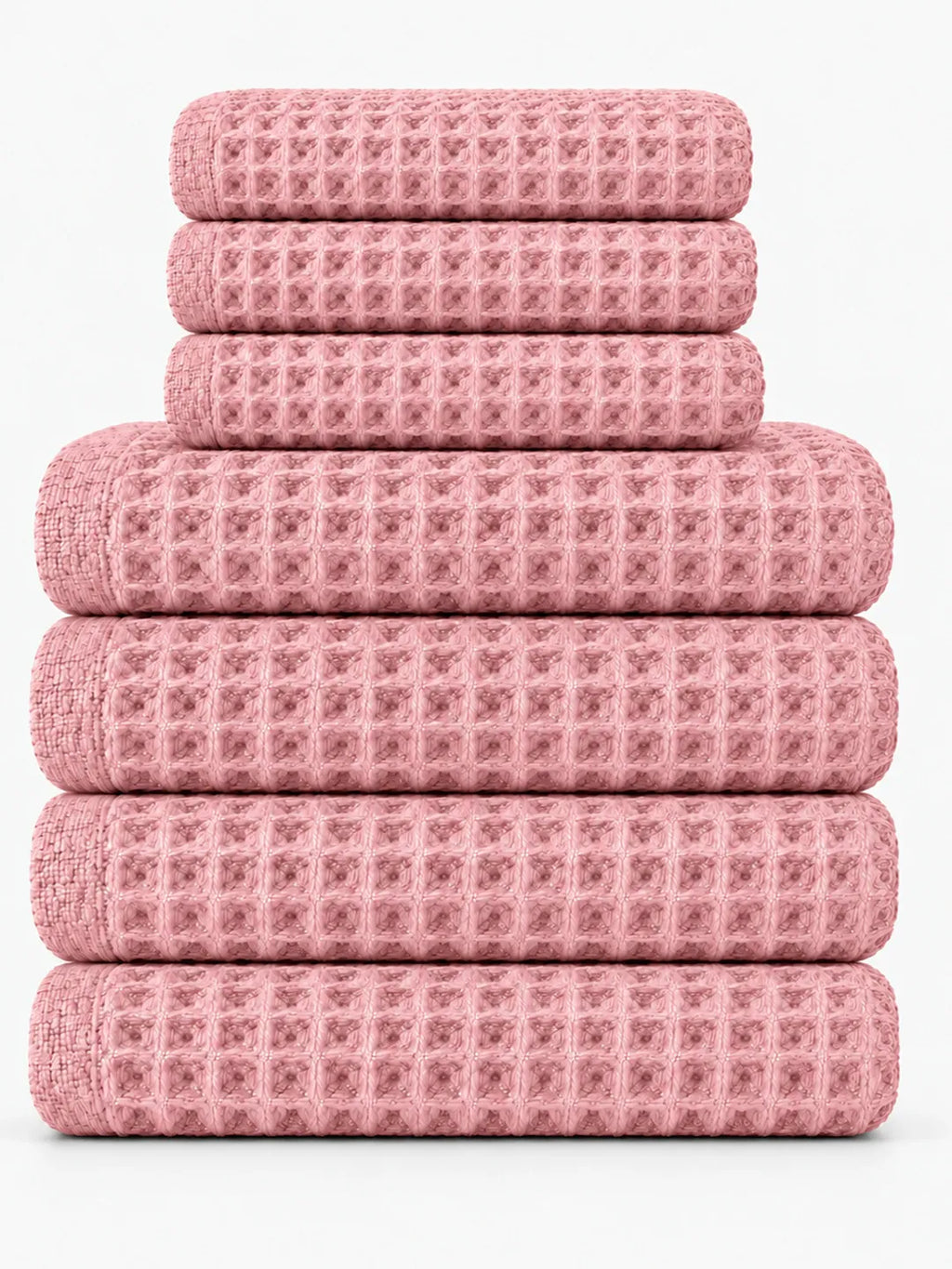 7pc Waffle Towel Set Soft Tones Avela™