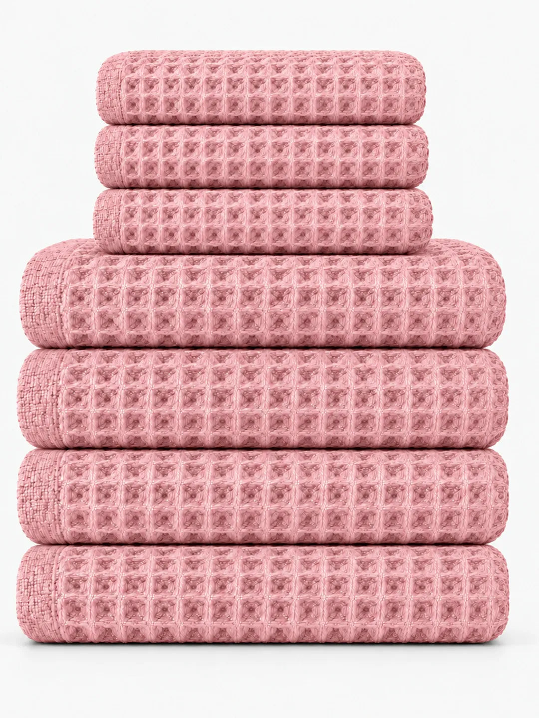 7pc Waffle Towel Set Soft Tones Avela™