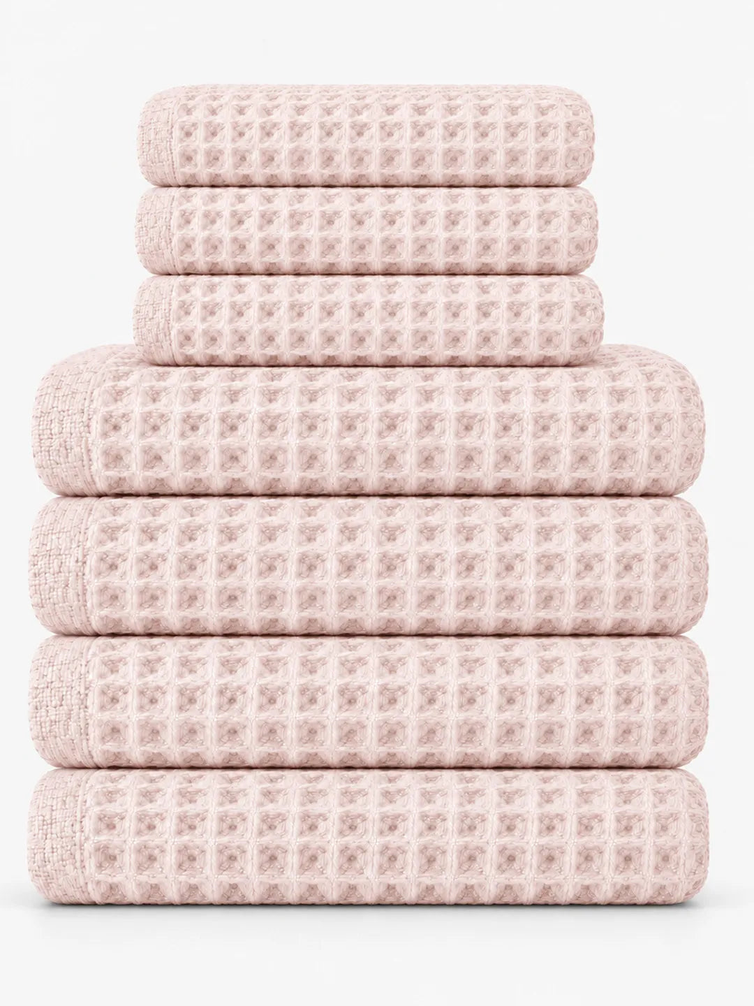 7pc Waffle Towel Set Soft Tones Avela™