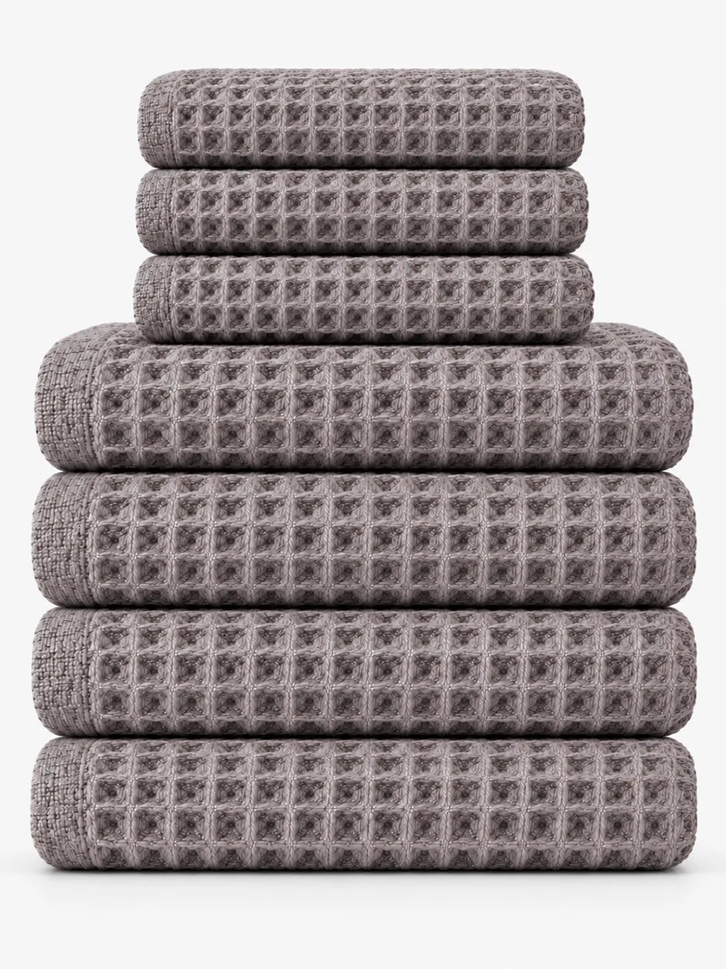 7pc Waffle Towel Set Soft Tones Avela™