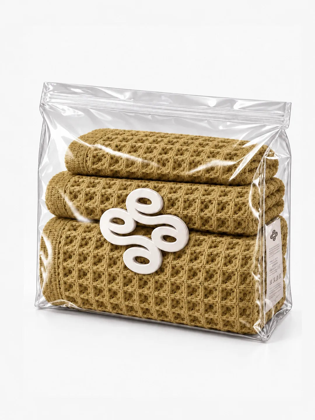 Avela™ 3-Piece Waffle Towel Set - Earth Tones