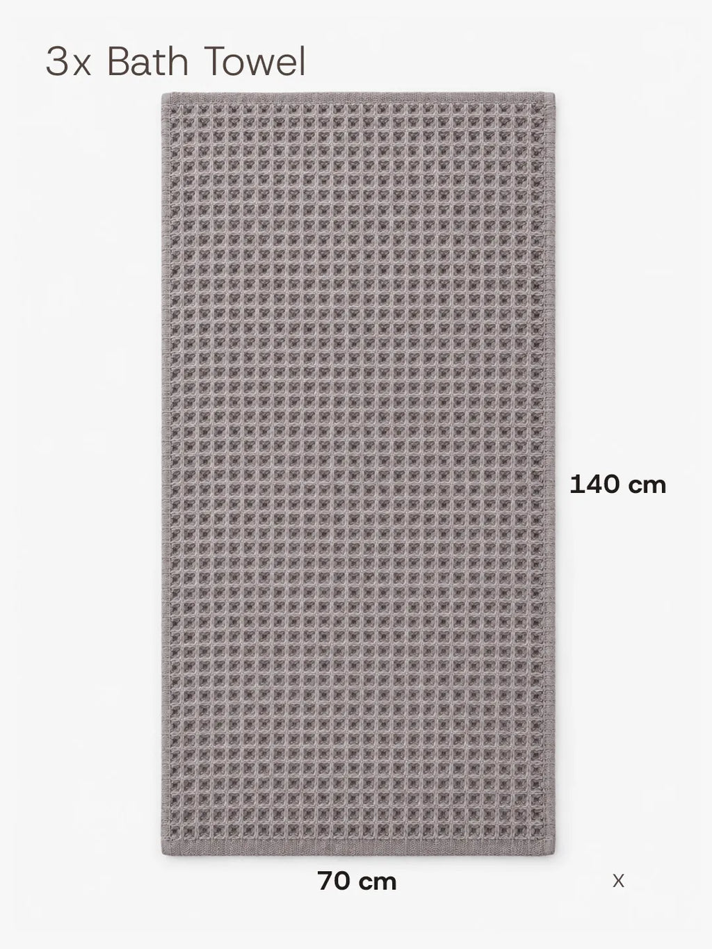 5pc Waffle Towel Set Soft Tones Avela™