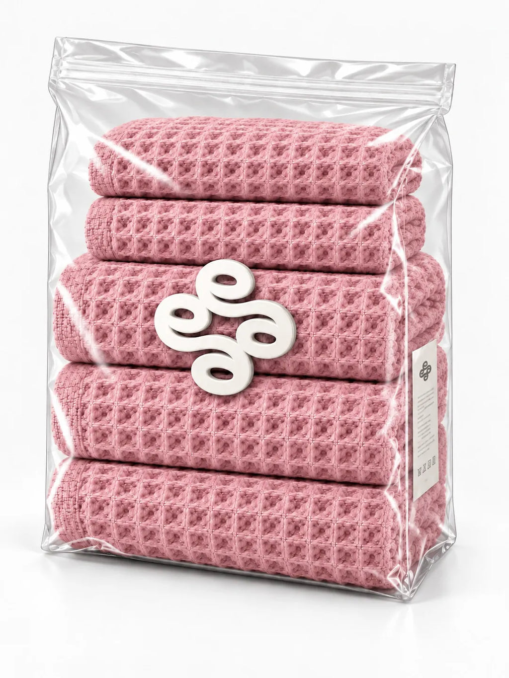 5pc Waffle Towel Set Soft Tones Avela™