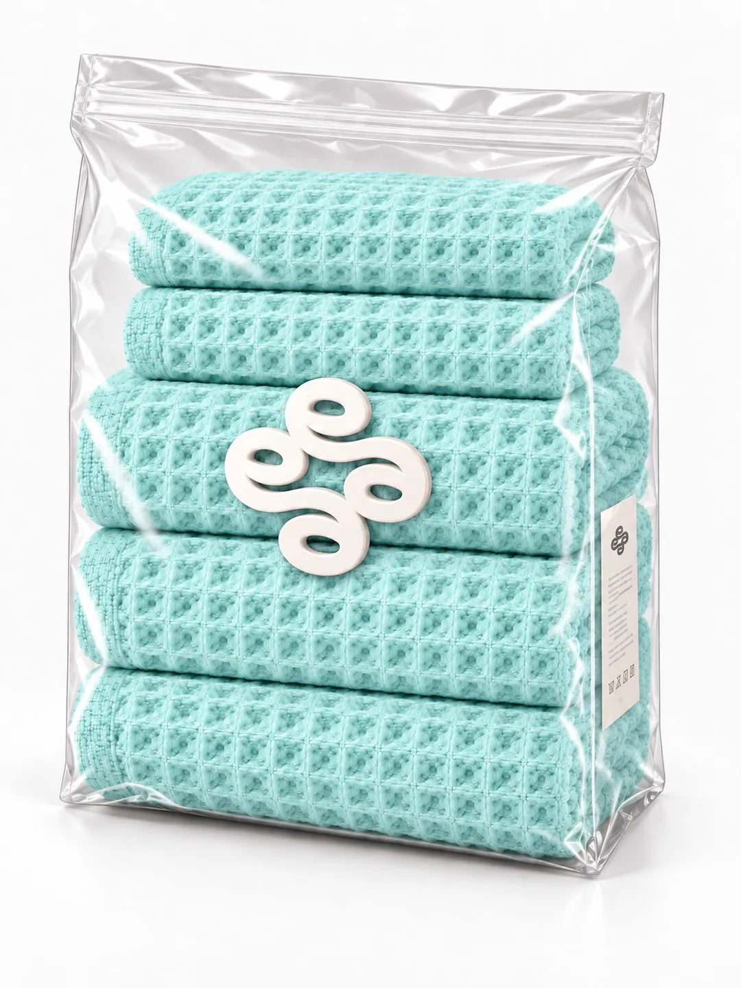 5pc Waffle Towel Set Soft Tones Avela™