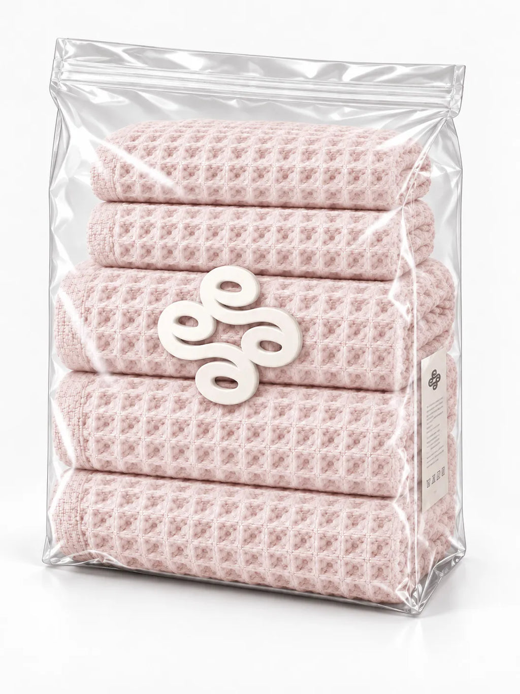5pc Waffle Towel Set Soft Tones Avela™