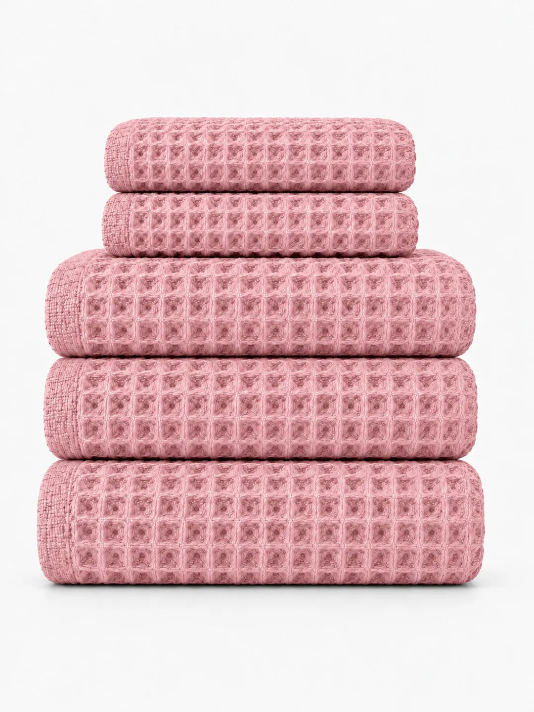 5pc Waffle Towel Set Soft Tones Avela™