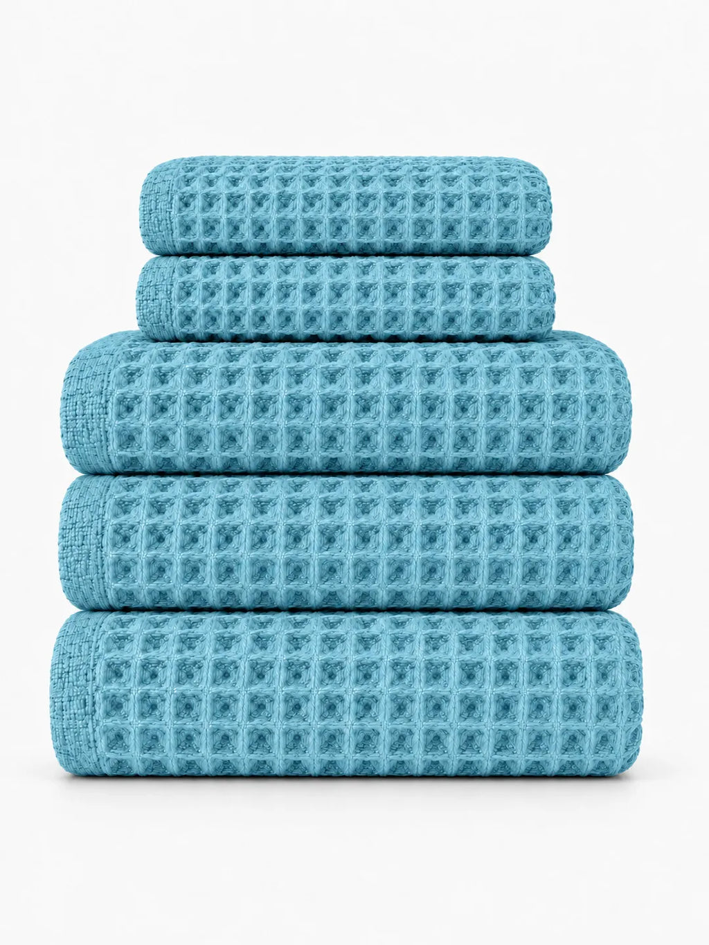 5pc Waffle Towel Set Soft Tones Avela™