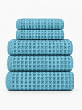 5pc Waffle Towel Set Soft Tones Avela™