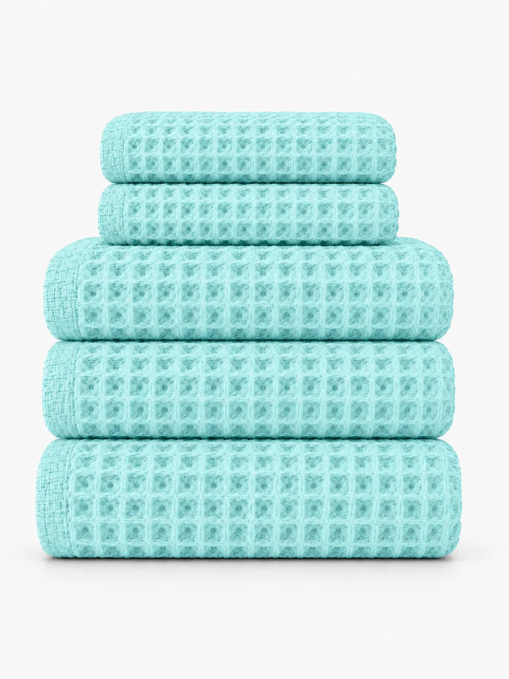 5pc Waffle Towel Set Soft Tones Avela™