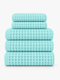5pc Waffle Towel Set Soft Tones Avela™