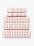 5pc Waffle Towel Set Soft Tones Avela™