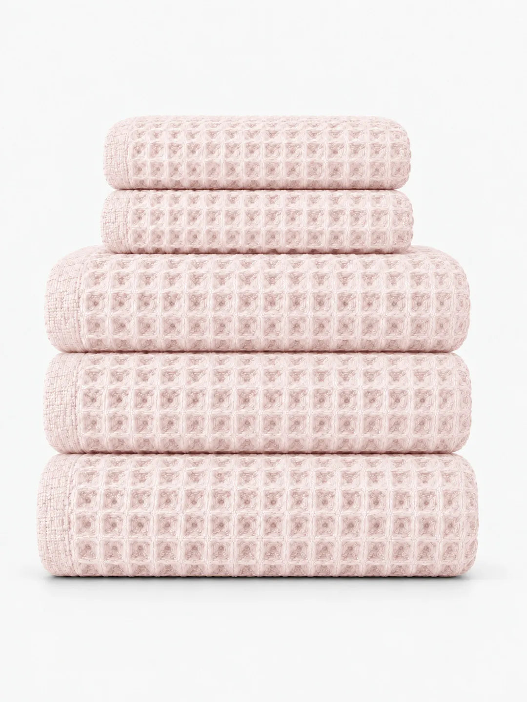 5pc Waffle Towel Set Soft Tones Avela™