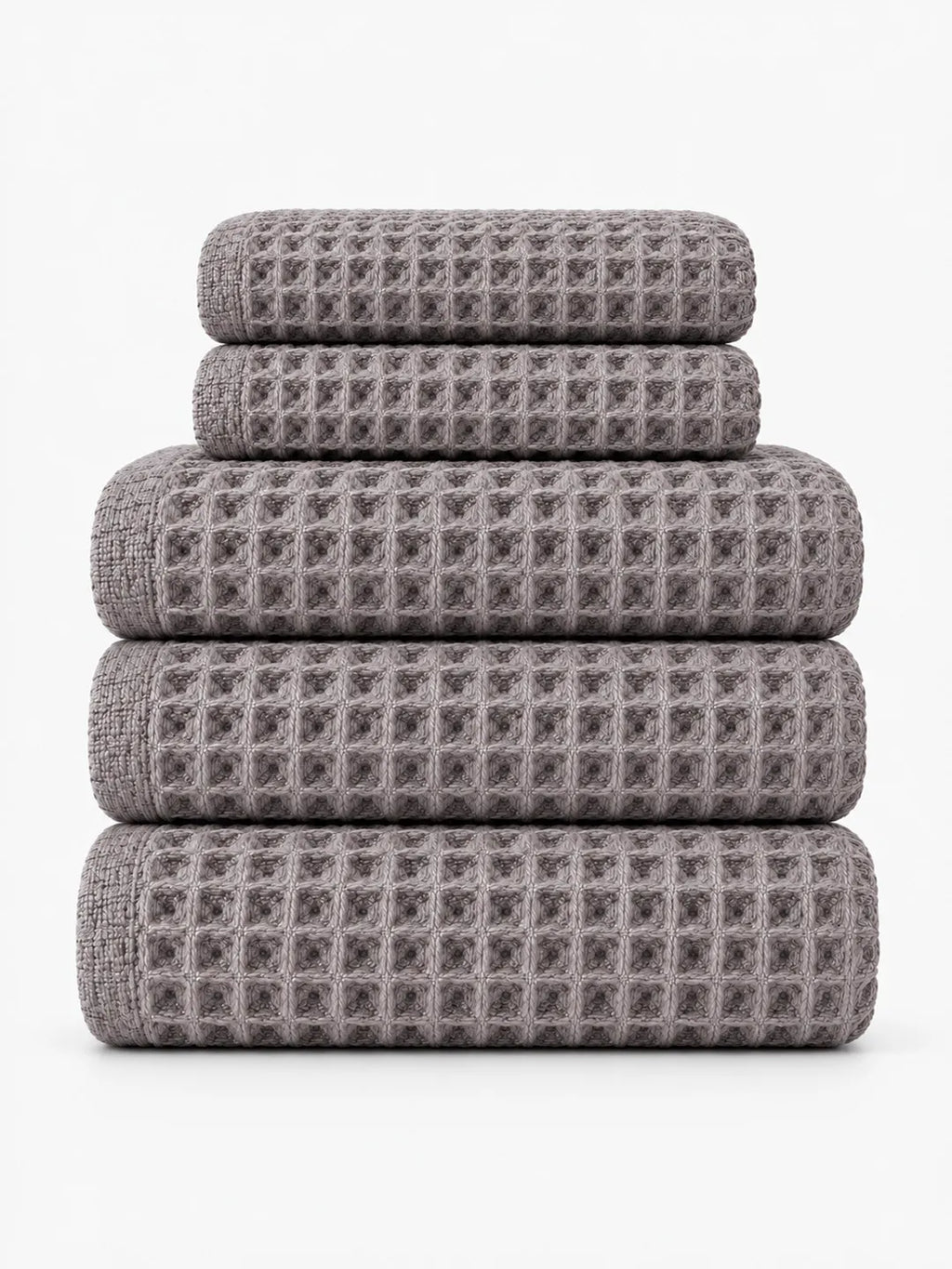 5pc Waffle Towel Set Soft Tones Avela™
