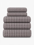 5pc Waffle Towel Set Soft Tones Avela™