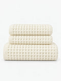 Avela™ 3-Piece Waffle Towel Set - Soft Tones