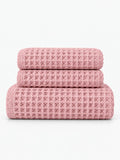 Avela™ 3-Piece Waffle Towel Set - Soft Tones
